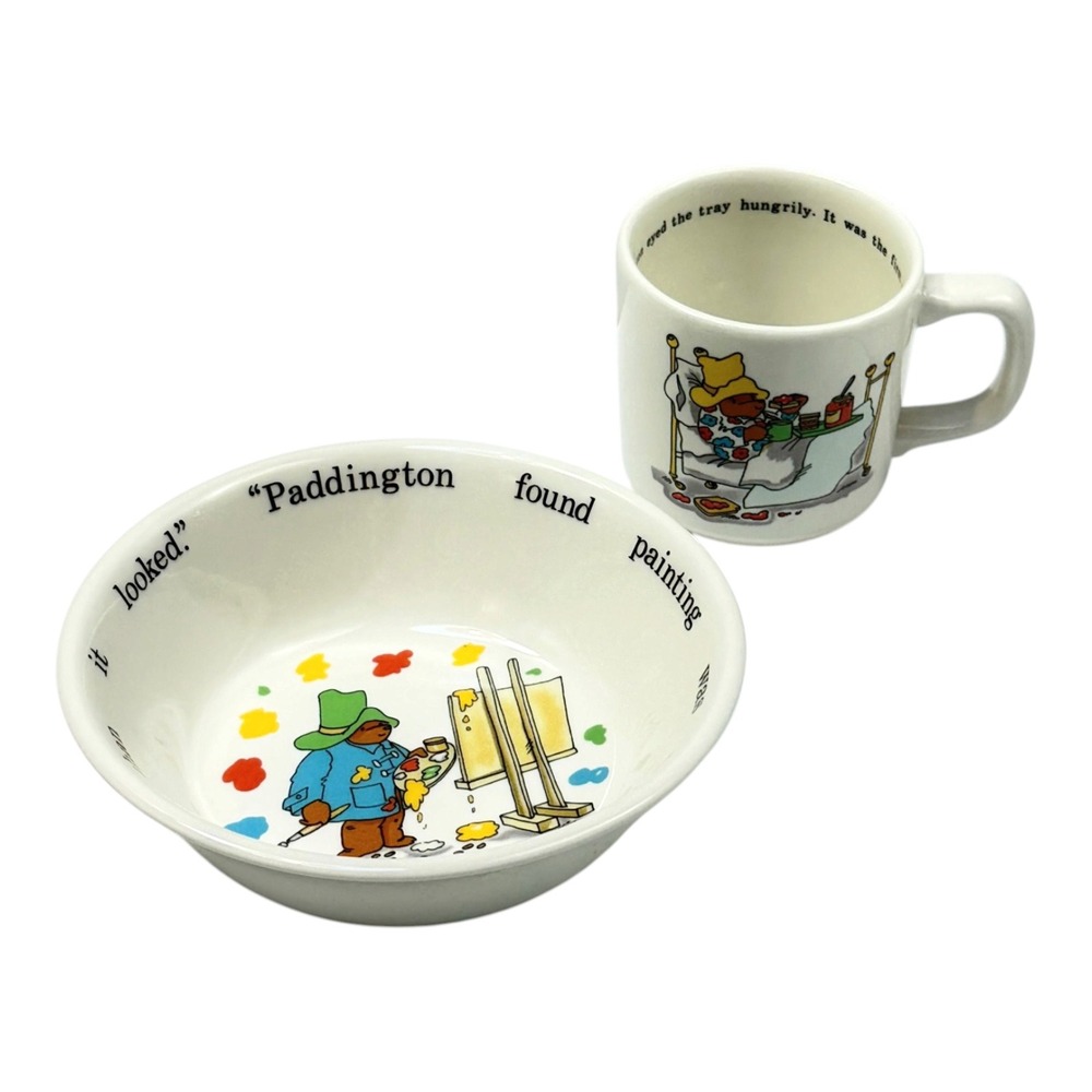 Coalport Paddington Bear Bowl and Mug Set White